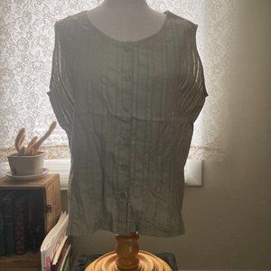 Woolrich Sage Green Sleeveless Top, L